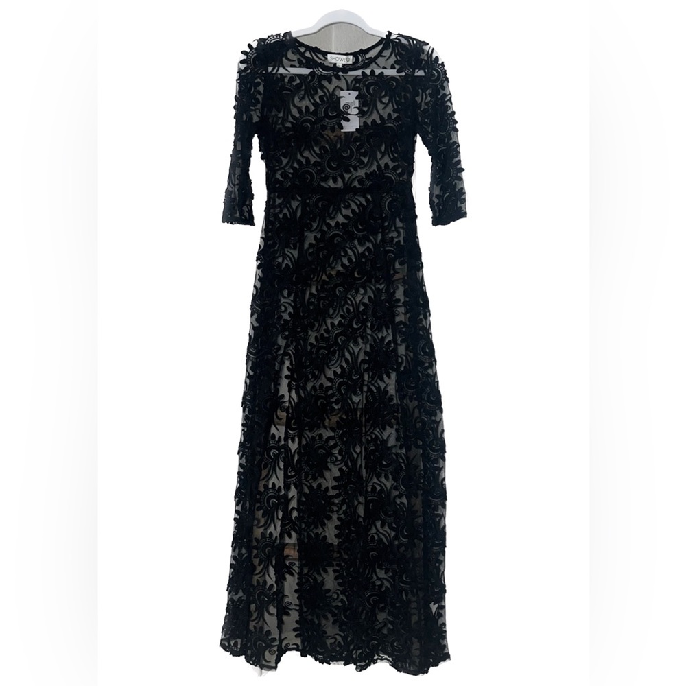 Showpo BRAND NEW Black see through dress size 8